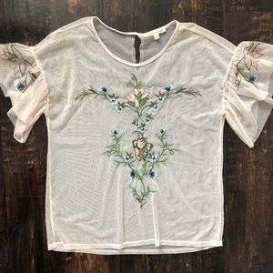 Sheer Floral Top
